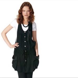 Anna Sui || 100% Silk Black Jumper Dress M